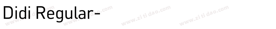 Didi Regular字体转换